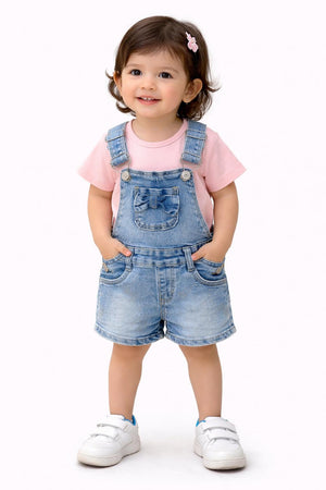 Salopette neonata fiocco