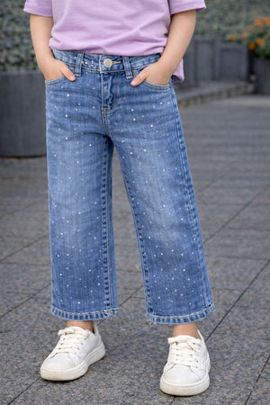 Jeans brillantinato bimba