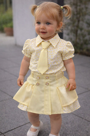 Completo neonata con gonna