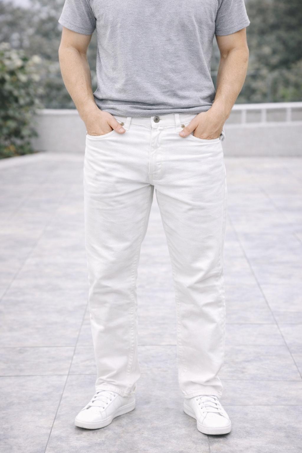 Pantalone uomo bianco