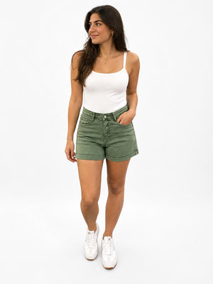 Pantaloncino jeans verde
