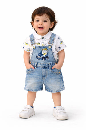 Salopette neonato con polo