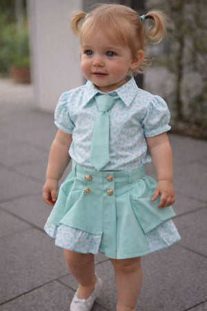 Completo neonata con gonna