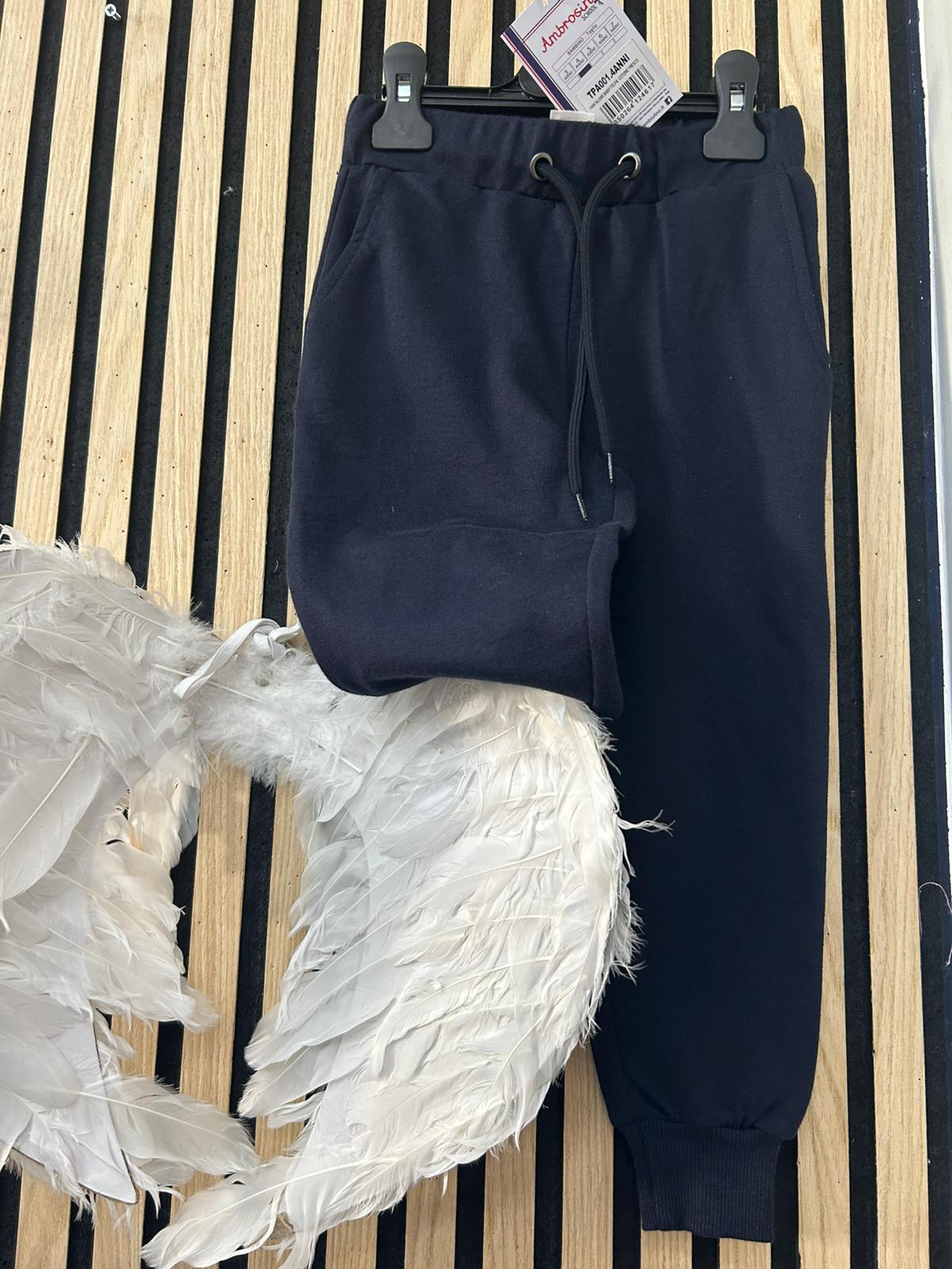 Pantalone blu cotone ambrosino