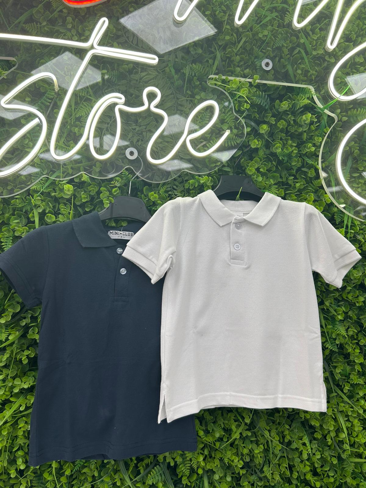 Polo mezza manica cotone blu